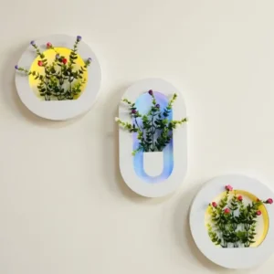 Two Circle & One Capsule – Floral Glow Wall Frame